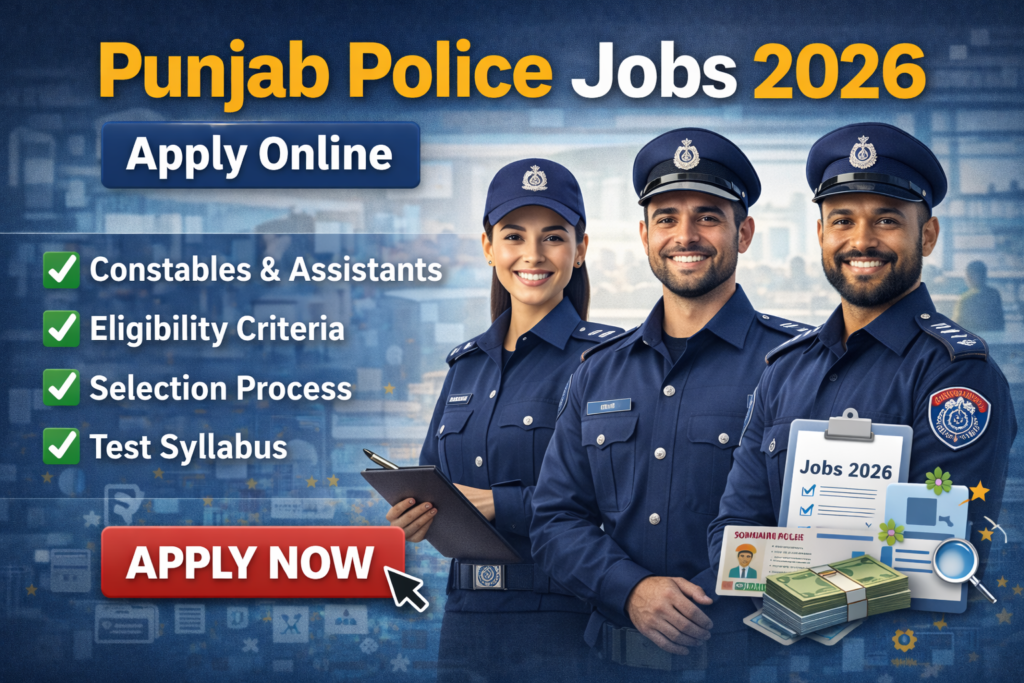 Apply Online for Punjab Police Jobs 2026